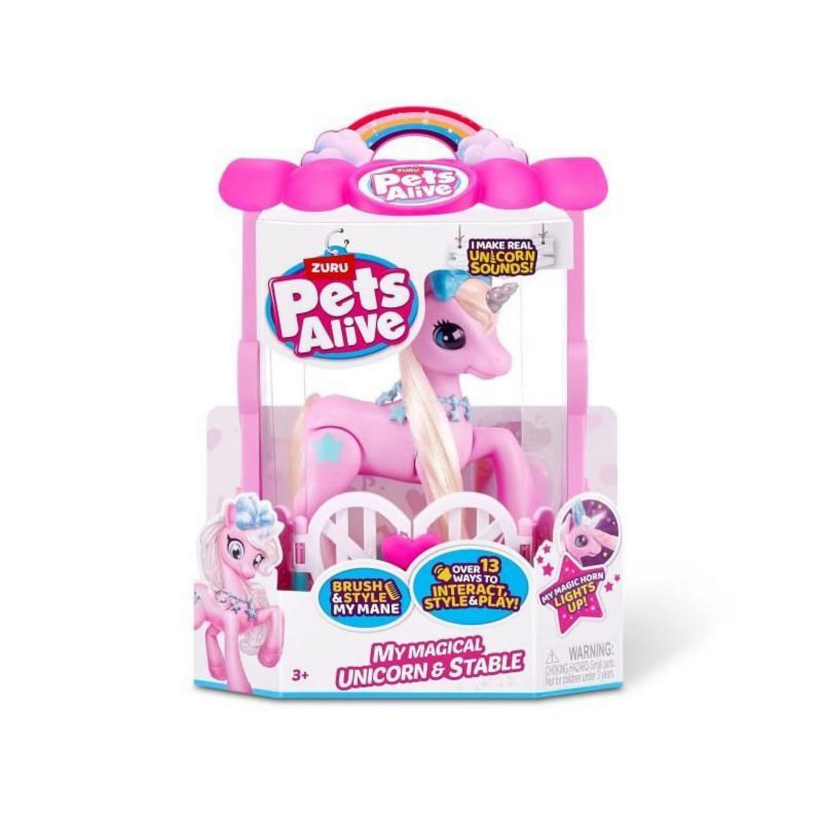 ZURU Licorne Interactive Pets Alive avec Enclos et Effets Sonores