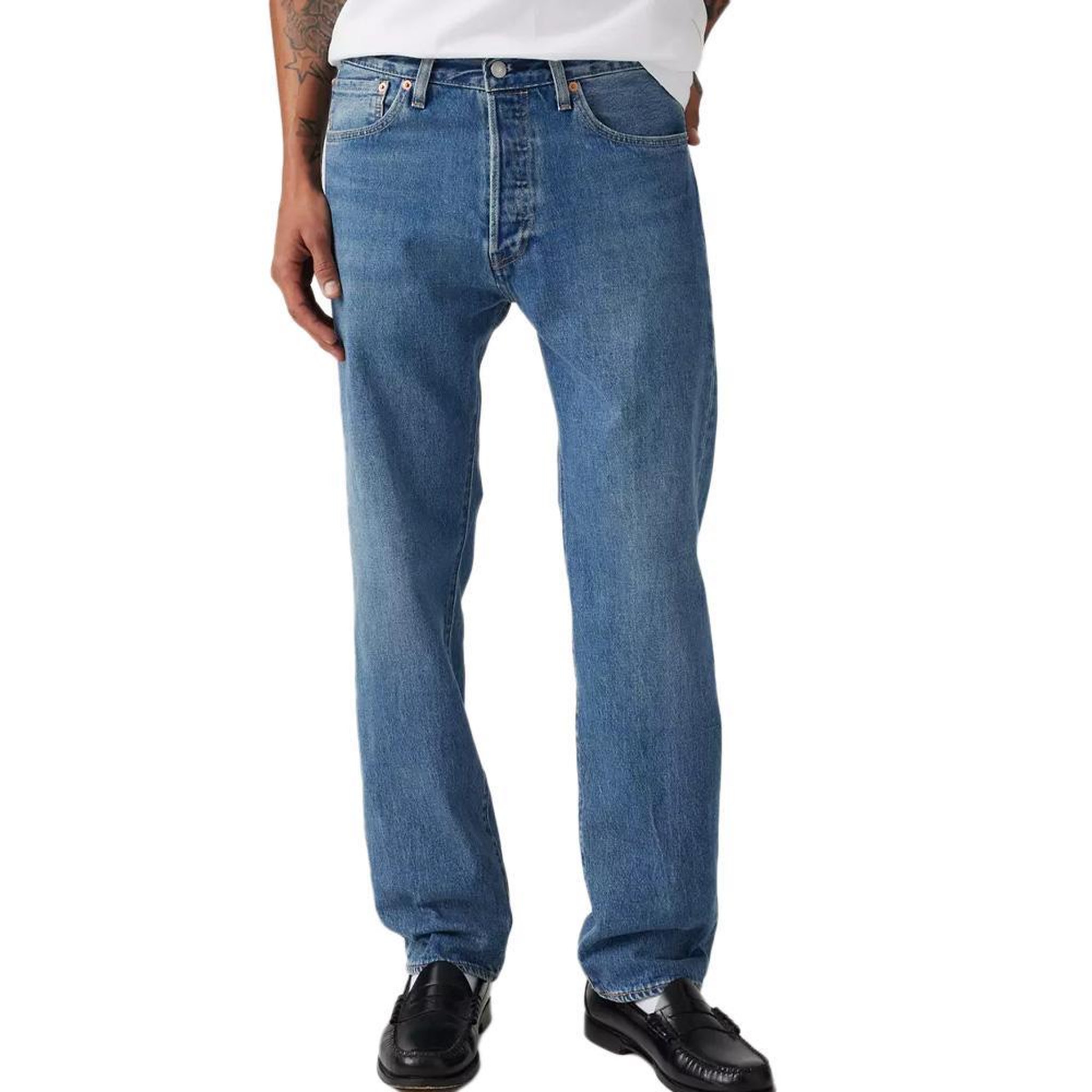 Voir la diapositive 2 : Levi's Jean  Moyen Homme Levi's 501 Levis Original Fit