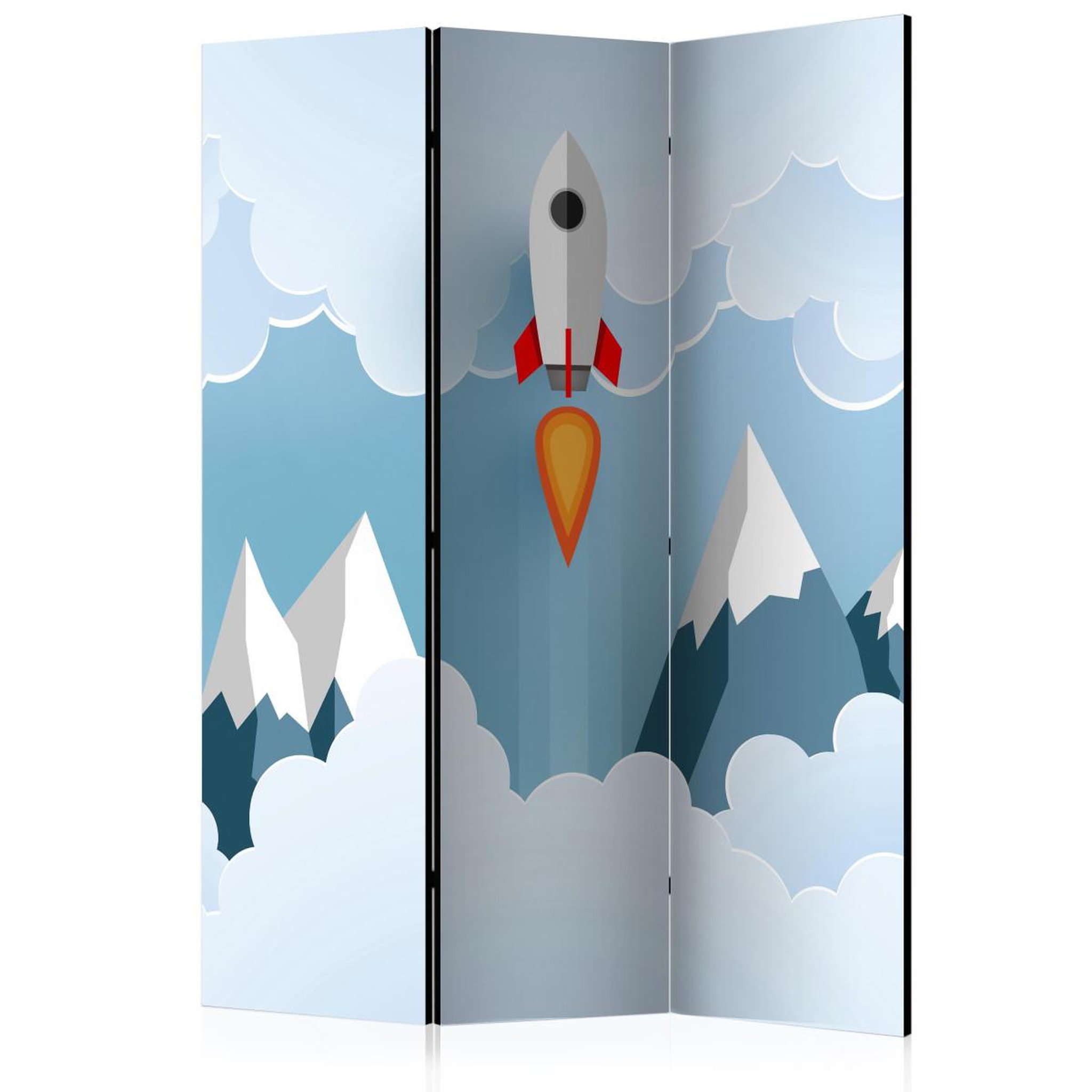 Paris Prix Paravent 3 volets  rocket in the clouds  135x172cm