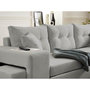 Voir la diapositive 6 : BEST MOBILIER California - canapé d'angle réversible convertible - avec coffre, tablette et poufs - en velours côtelé - 4 places