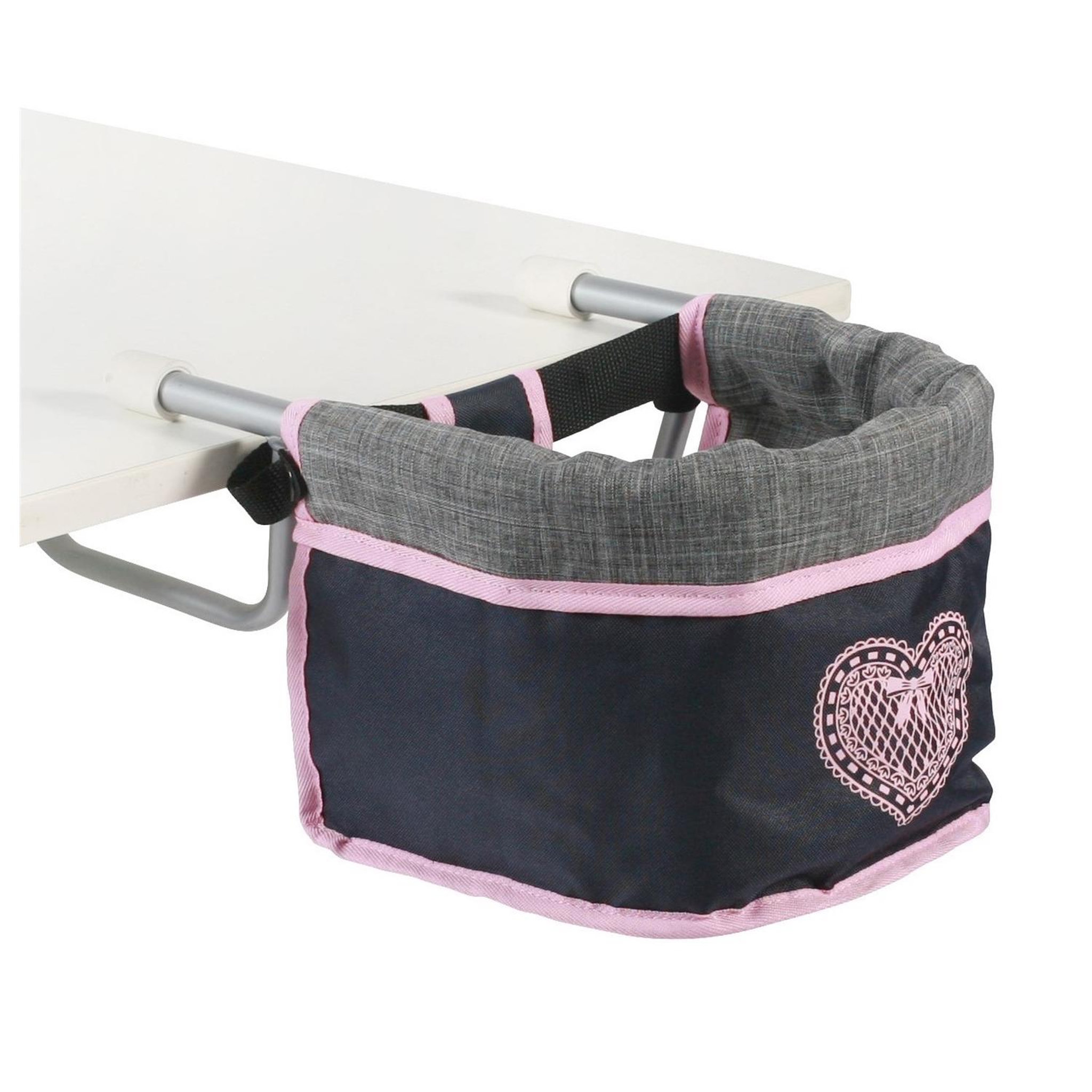 Voir la diapositive 2 : BAYER CHIC 2000 Siège de table de poupée, Mélange anthracite - bleu foncé - rose