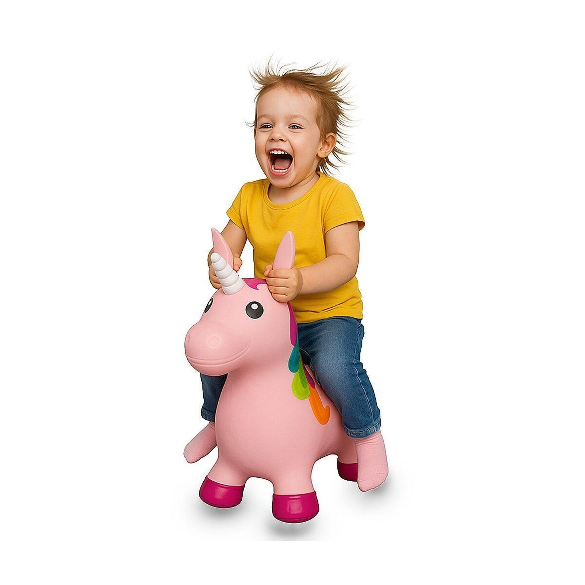Voir la diapositive 3 : Jamara Animal rebondissante licorne hoppydoo multicolore avec pompe