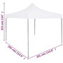 Voir la diapositive 6 : VIDAXL Tente de reception pliable professionnelle 3x3 m Acier Blanc