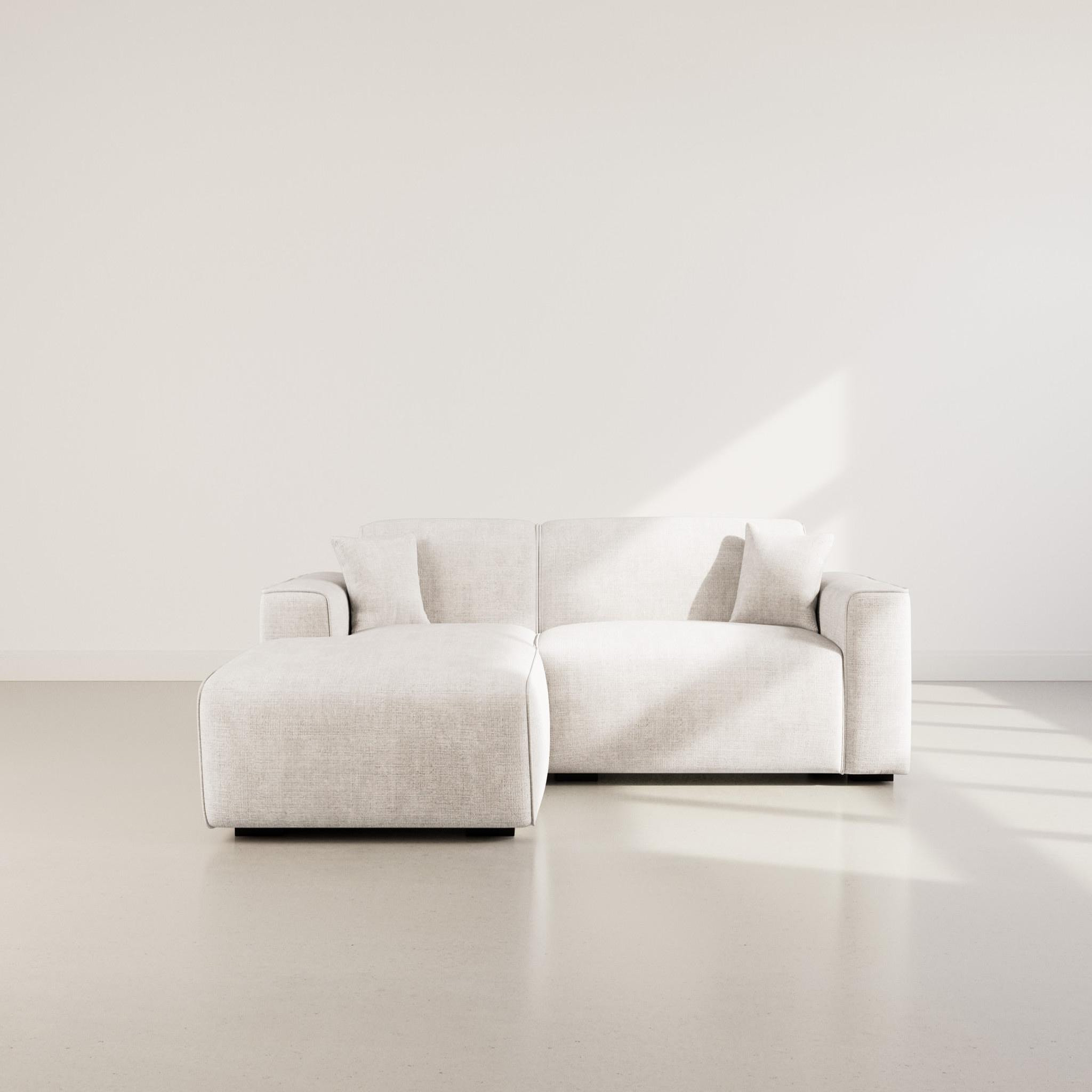 Voir la diapositive 4 : BEST MOBILIER Lison - canapé d'angle gauche 4 places en velours texturé