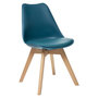 Voir la diapositive 3 : TOILINUX Lot de 4 chaises design scandinave BAYA