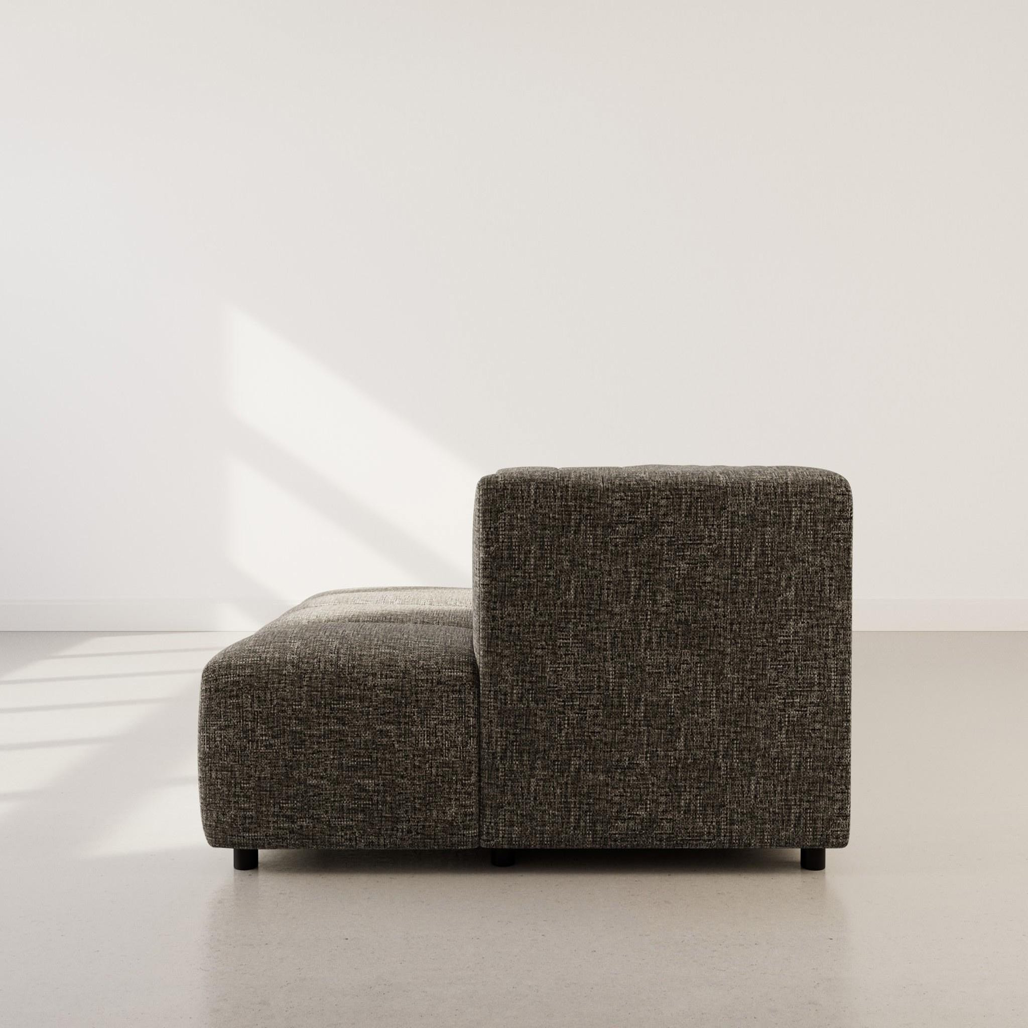 Voir la diapositive 6 : LISA DESIGN Curtis - canapé d'angle droit 4 places avec accoudoir en tissu texturé