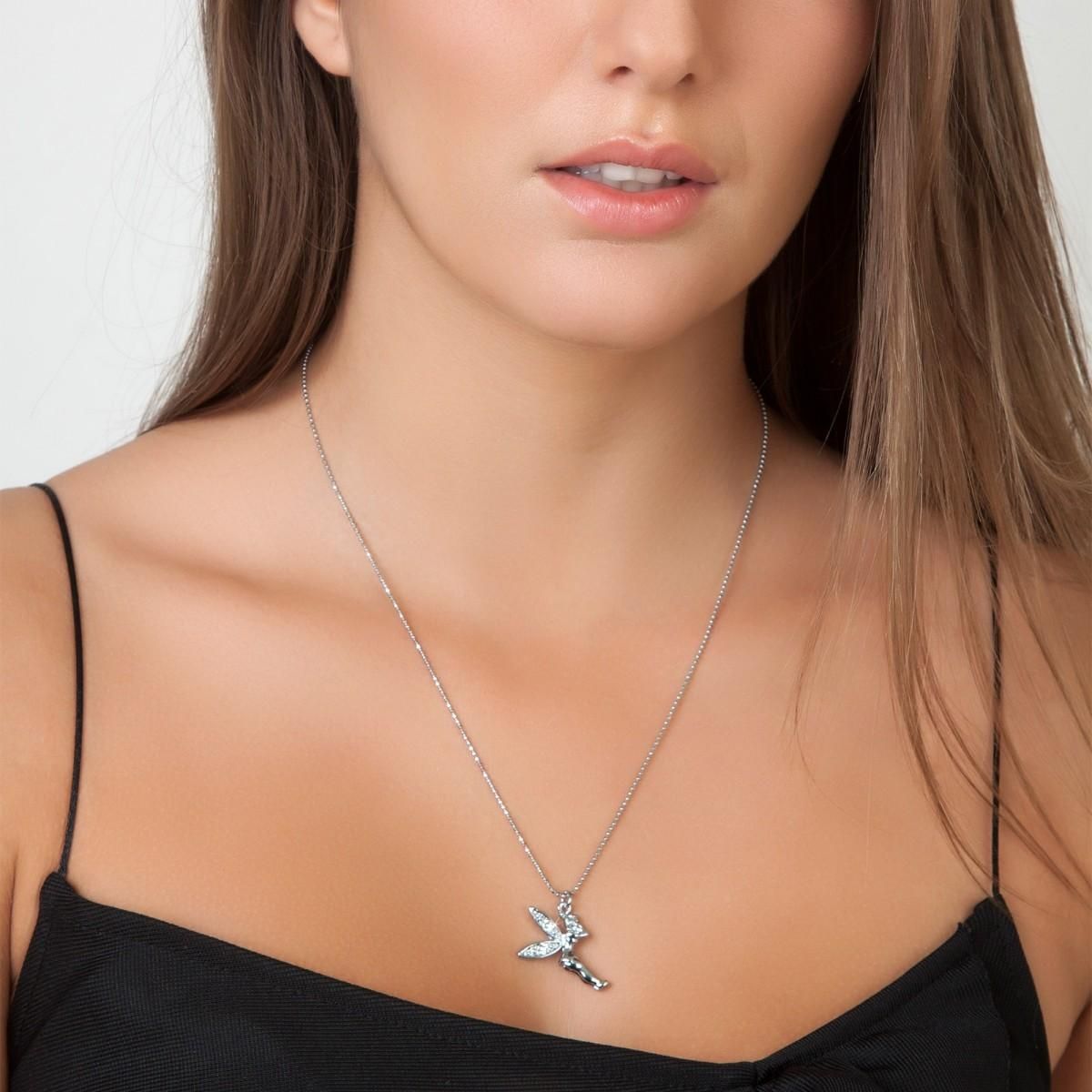 SC CRYSTAL Collier fée SC Crystal orné de Cristaux scintillants