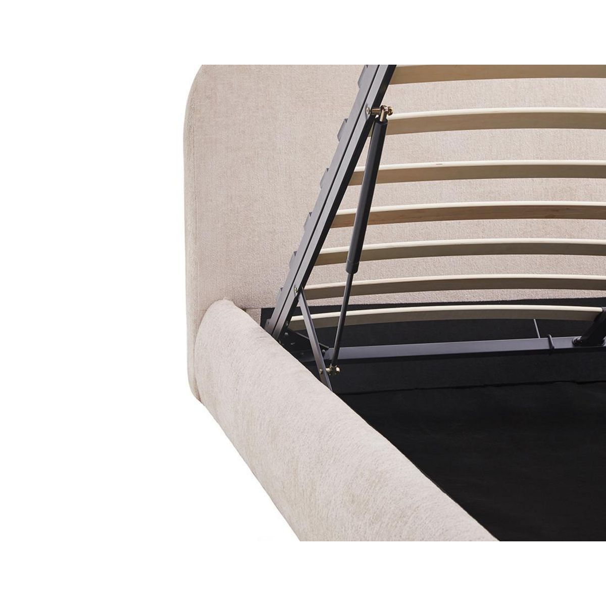 BEST MOBILIER Hugo - lit coffre - 160x200 cm - en velours texturé