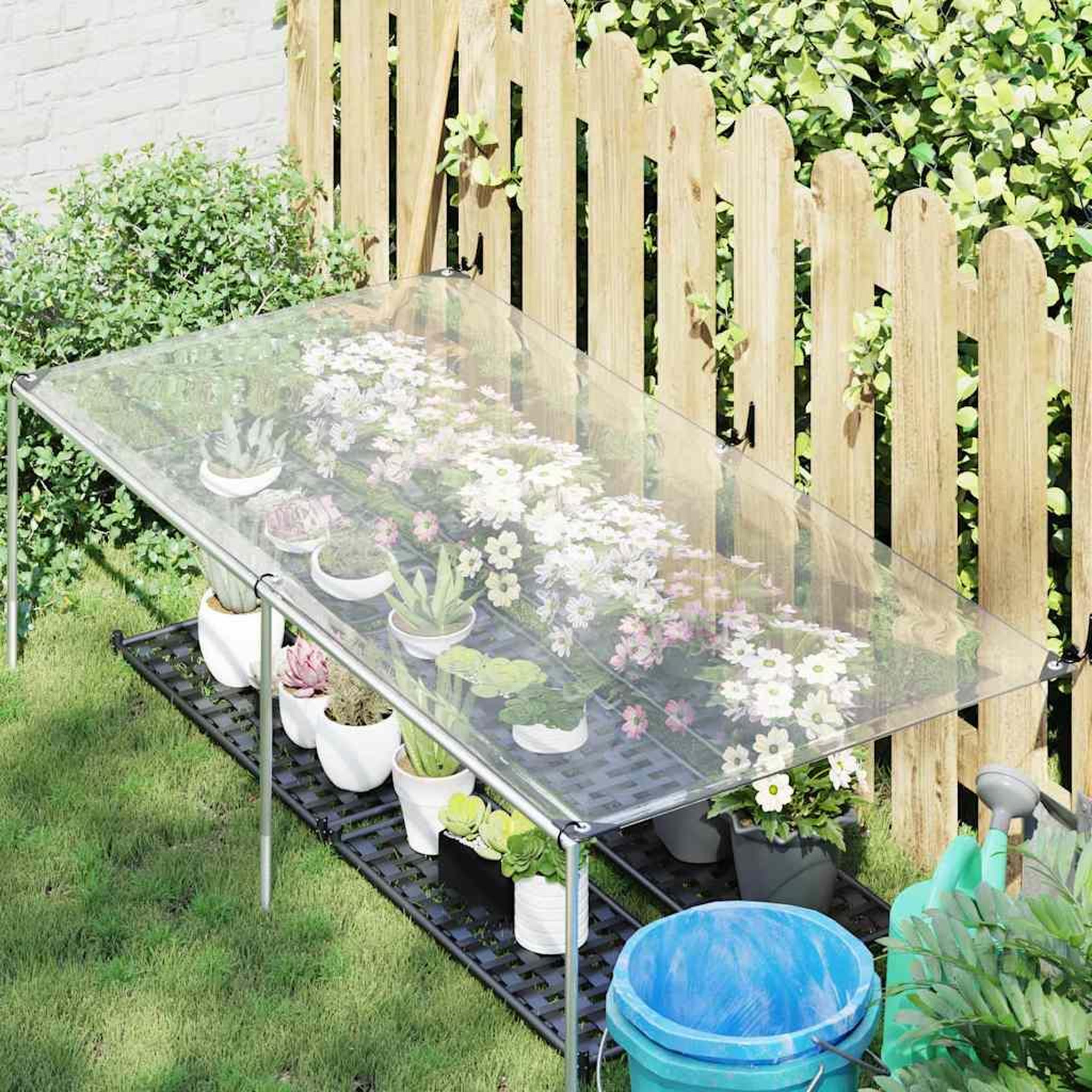 Voir la diapositive 3 : VIDAXL Bache transparente avec œillets 1x2 m polyethylene
