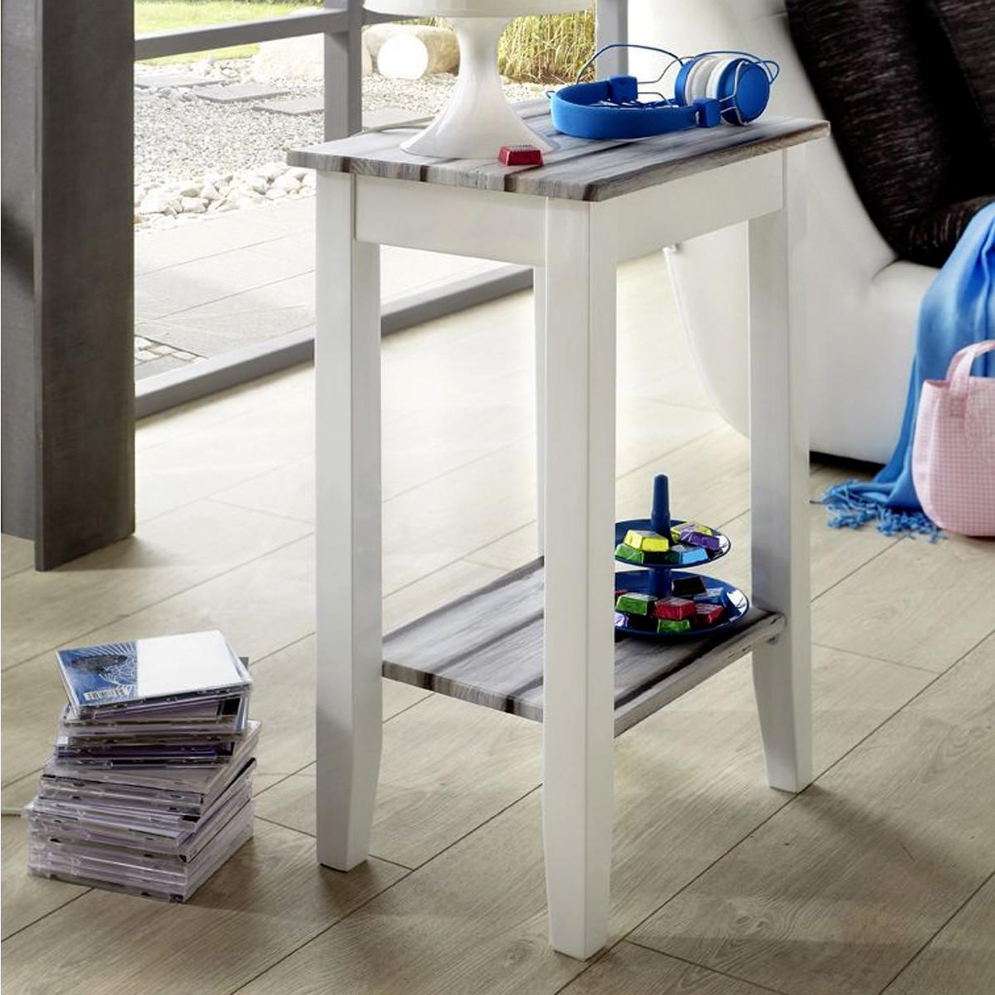 Voir la diapositive 2 : Paris Prix Console vintage  maritimo  69cm blanc