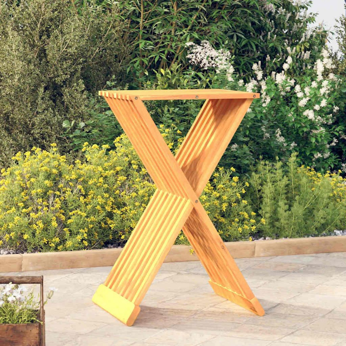 VIDAXL Tabouret pliant 40x32,5x70 cm Bois massif de teck