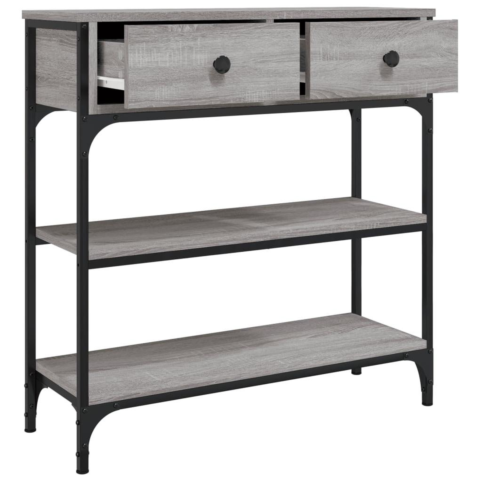 Voir la diapositive 5 : VIDAXL Table console sonoma gris 72,5x25x75 cm bois d'ingenierie