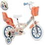 Voir la diapositive 1 : DISNEY Vélo enfant 12'' STITCH / DISNEY (Taille enfant < 95 cm) avec 1 frein, panier avant, porte poupée, stabilisateurs & Casque inclus !