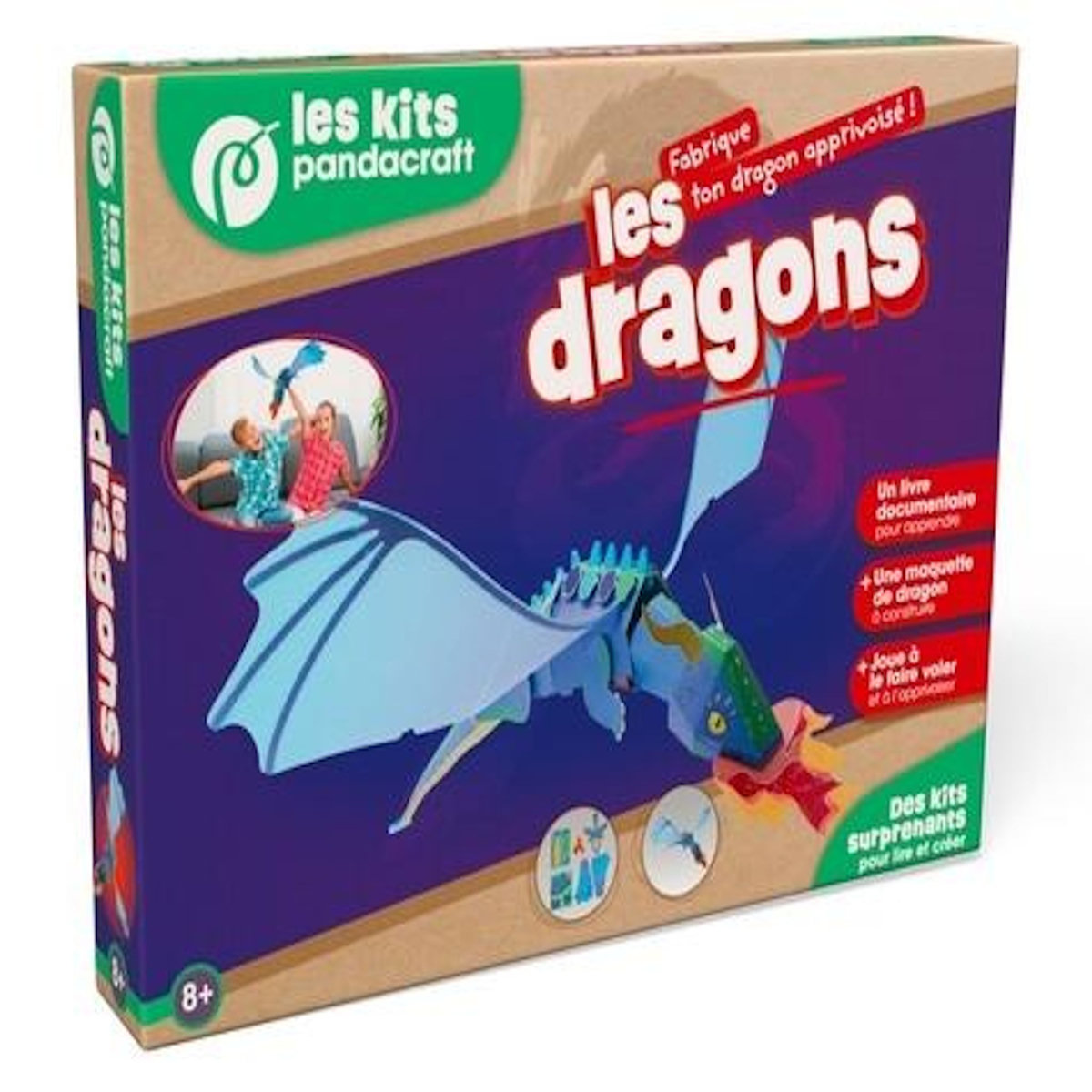 LES DRAGONS. COFFRET AVEC 1 LIVRE DOCUMENTAIRE ET 1 MAQUETTE DRAGON A CONSTRUIRE, Pin Émile