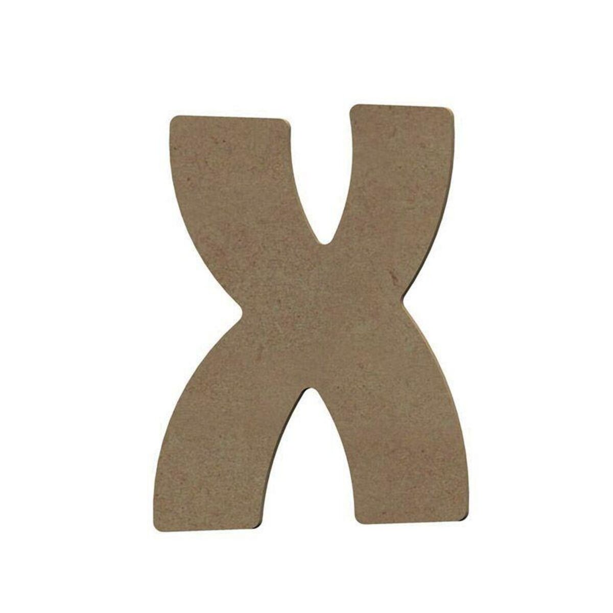  Lettre majuscule X en bois MDF à décorer - 15 cm