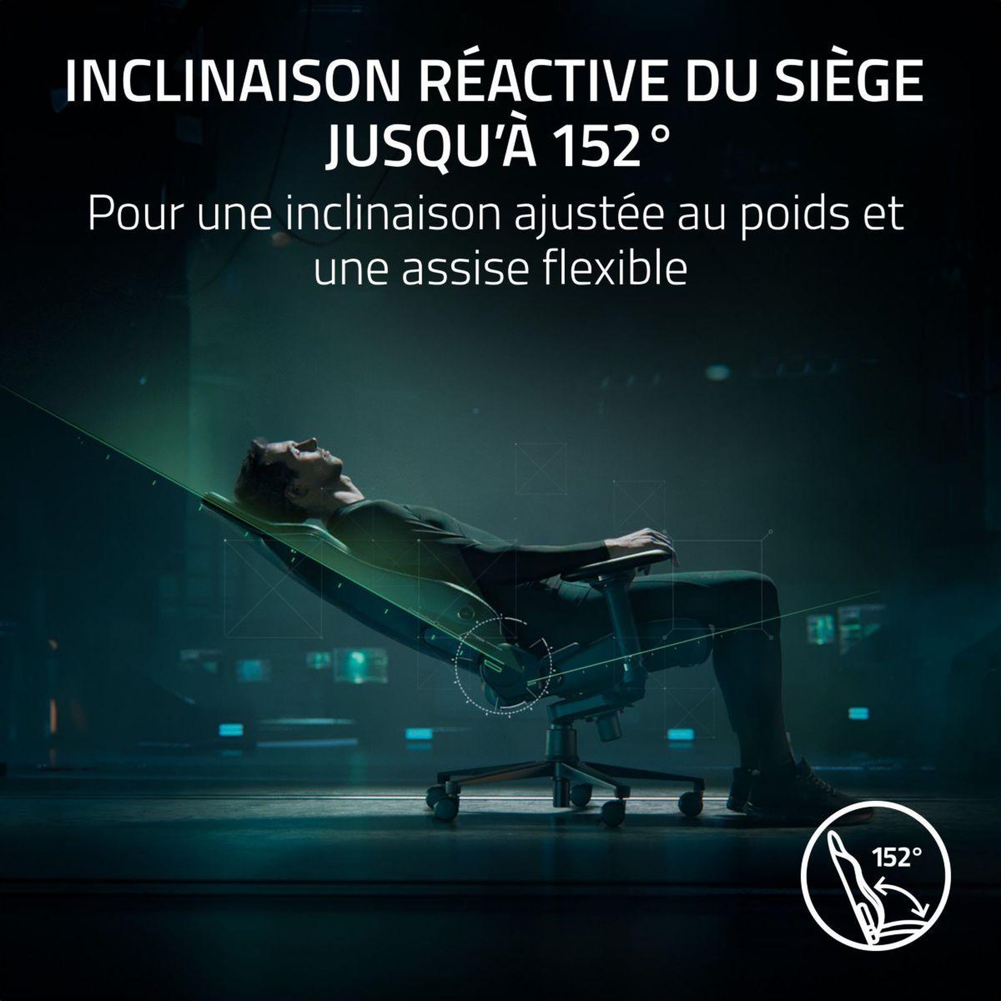 Voir la diapositive 5 : Razer Chaise gaming Iskur V2 Noir