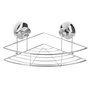 Voir la diapositive 1 : FIVE Etagère d'Angle de Douche  Ventouse  26cm Argenté