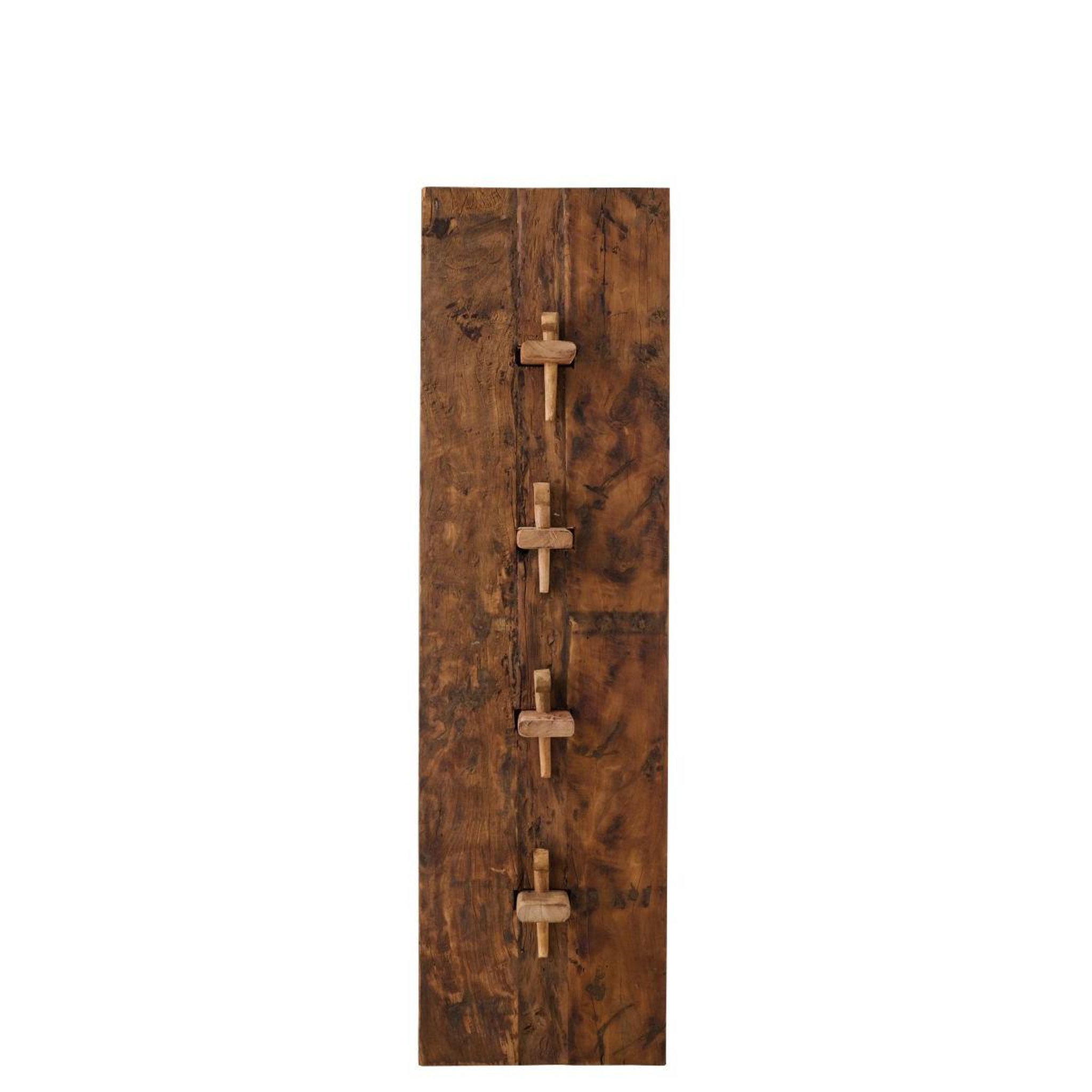 Voir la diapositive 3 : J-LINE Étagère 4 niveaux en bois  hugo  160cm naturel