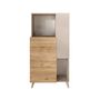 Voir la diapositive 2 : BEST MOBILIER Estelle - buffet haut - 2 portes - 81x154 cm