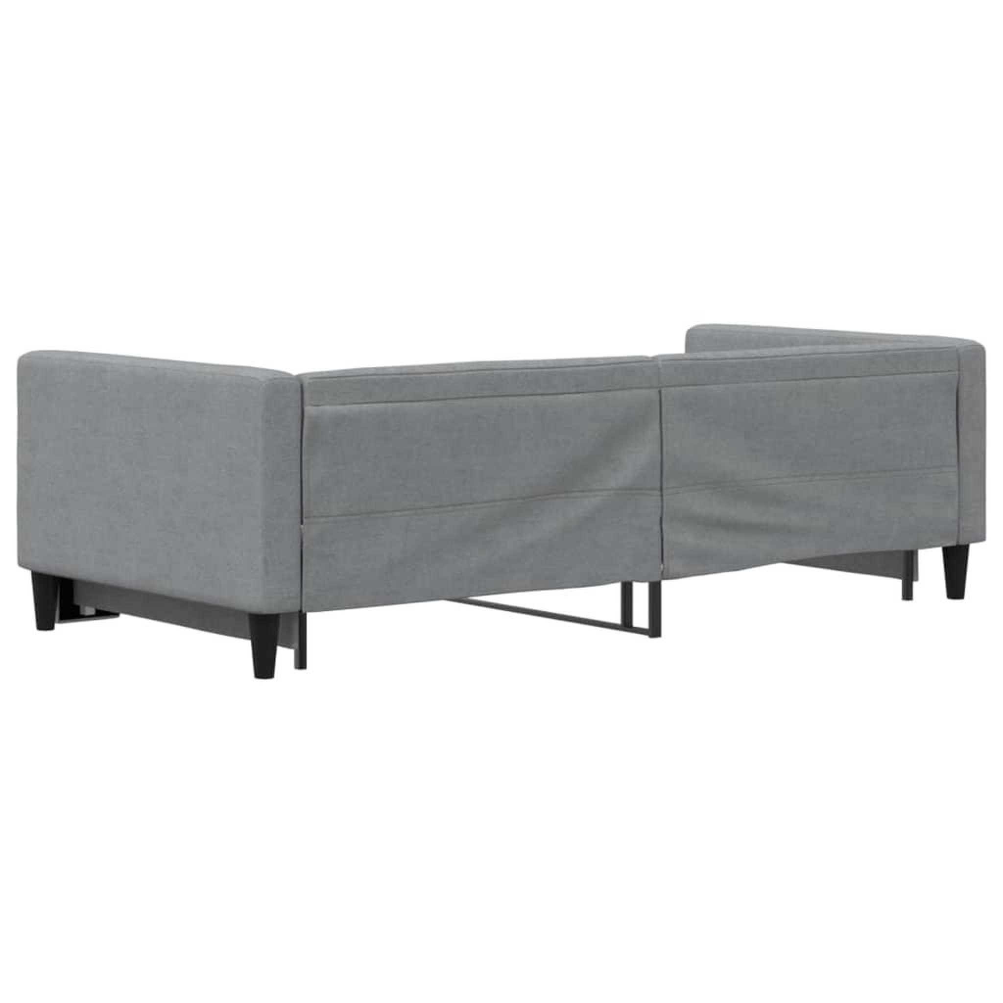 Voir la diapositive 5 : VIDAXL Lit de jour avec gigogne sans matelas gris clair 90x200 cm