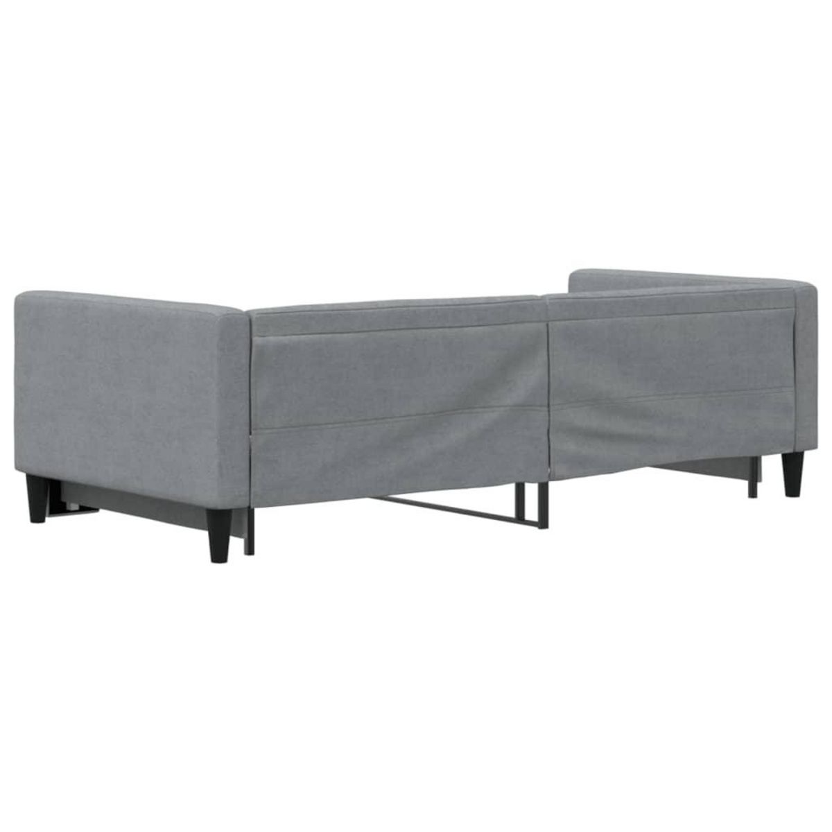 VIDAXL Lit de jour avec gigogne sans matelas gris clair 90x200 cm