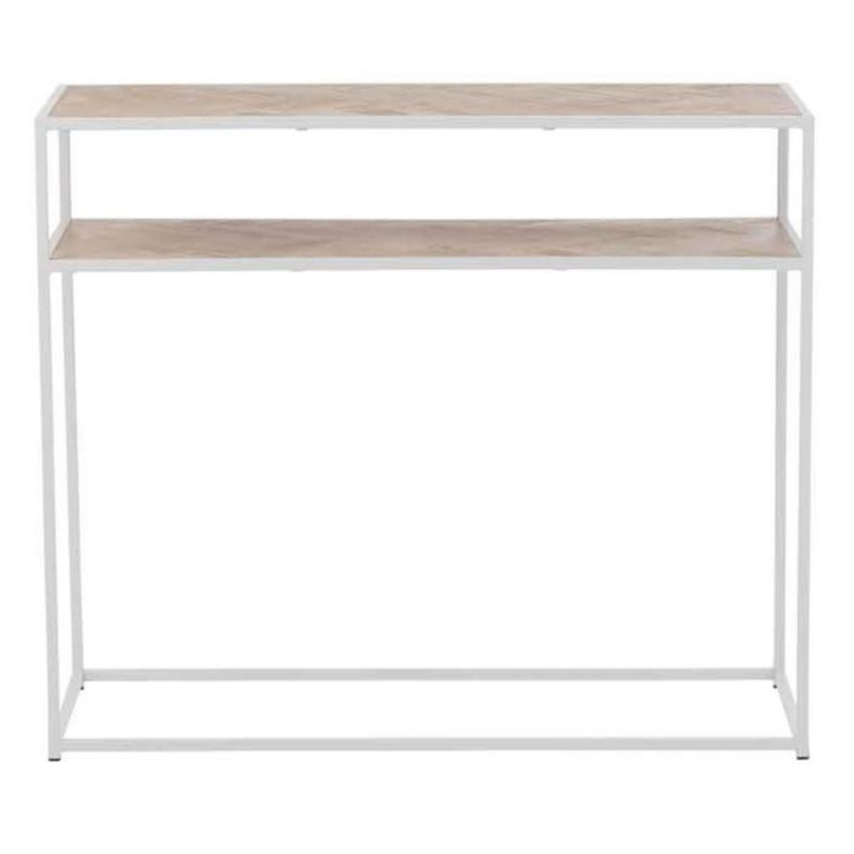 Paris Prix Console Design  Miraza  100cm Naturel & Blanc