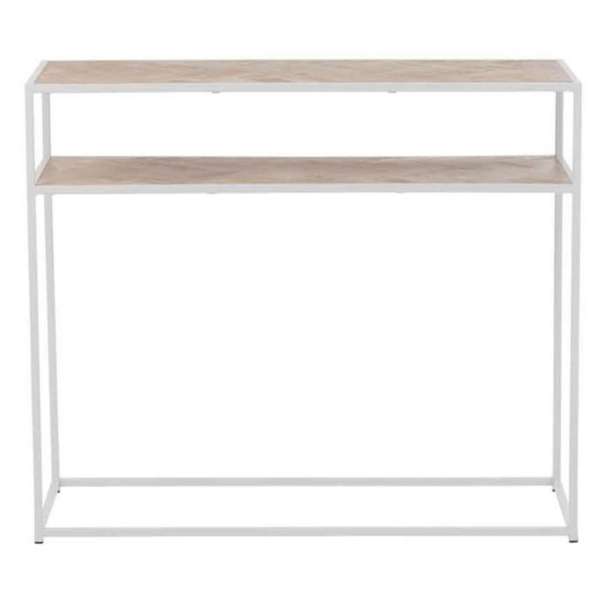 Paris Prix Console Design  Miraza  100cm Naturel & Blanc