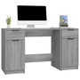 Voir la diapositive 4 : VIDAXL Bureau avec armoire laterale Sonoma gris Bois d'ingenierie