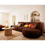 Voir la diapositive 1 : LISA DESIGN Santorini - canapé modulable d'angle droit + pouf - 5 places - en tissu texturé