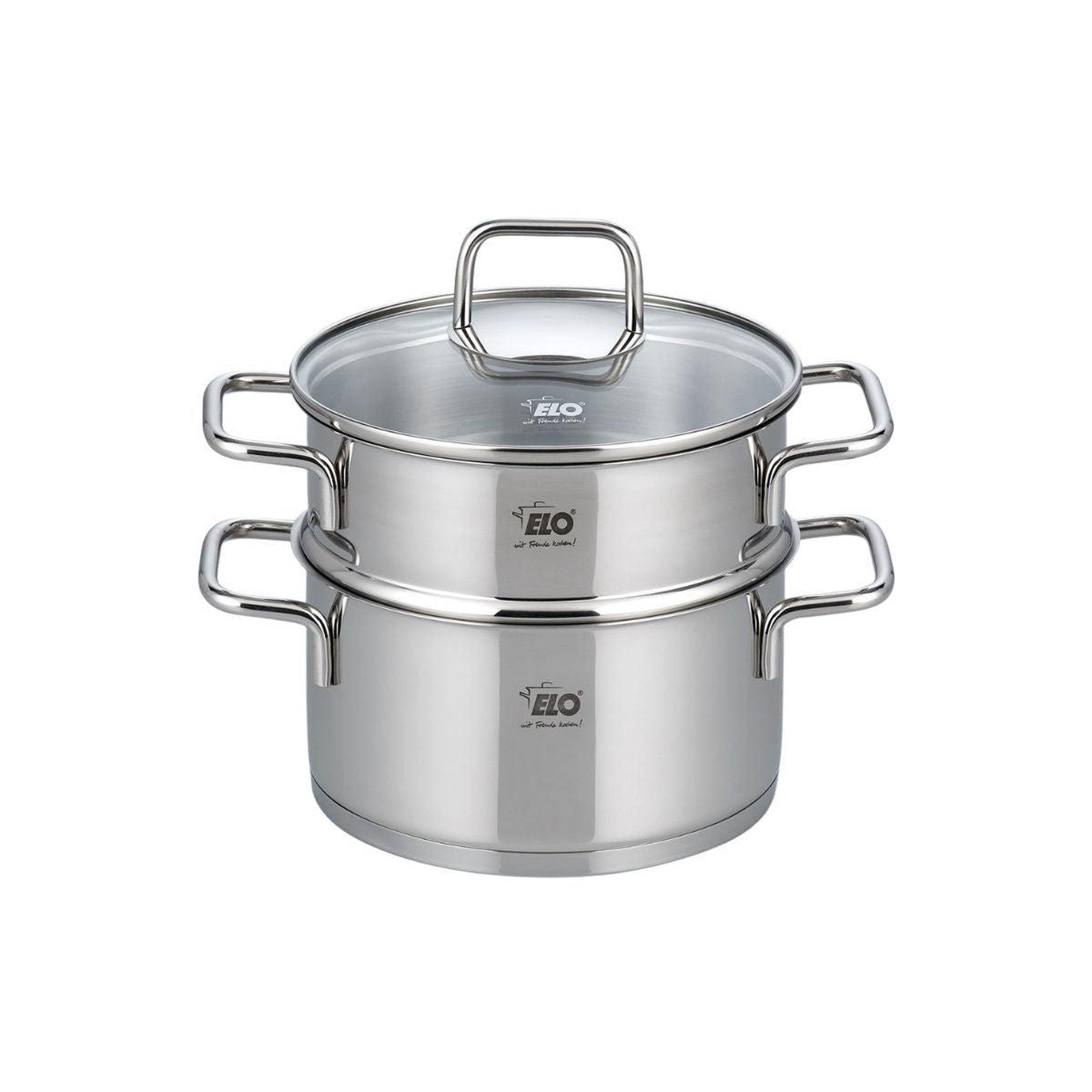 ELO Cuiseur vapeur en inox 18 cm de 2 litres elo citrin