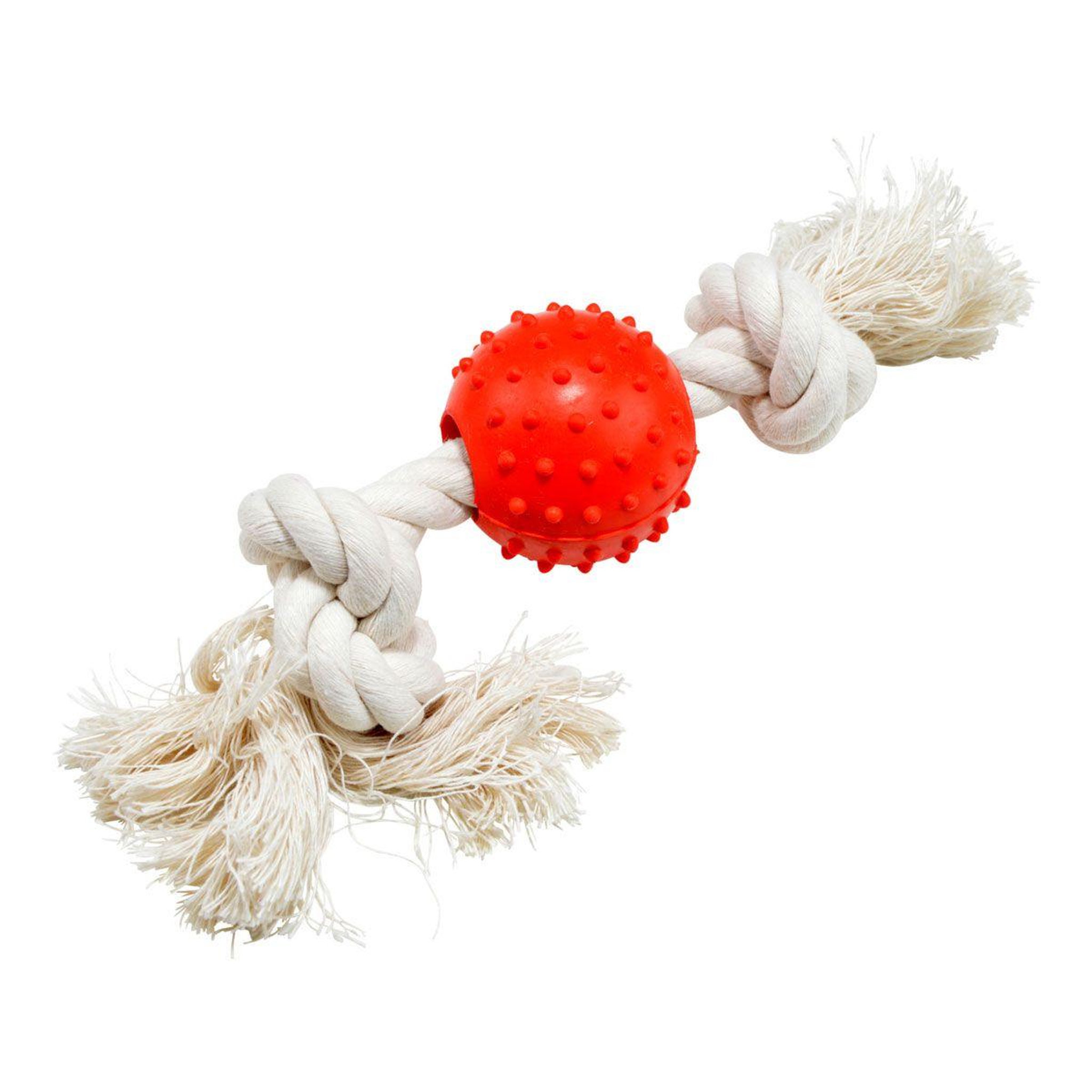 LOVE STORY Jouet pour chien  corde & balle  33cm naturel