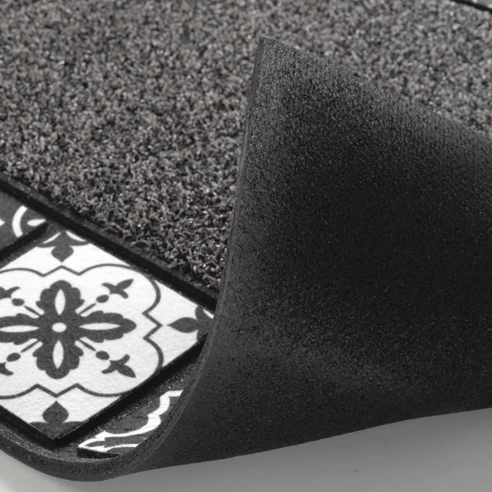 Voir la diapositive 3 : Douceur d'Intérieur Tapis d'entrée déco  carociment  45x75cm gris