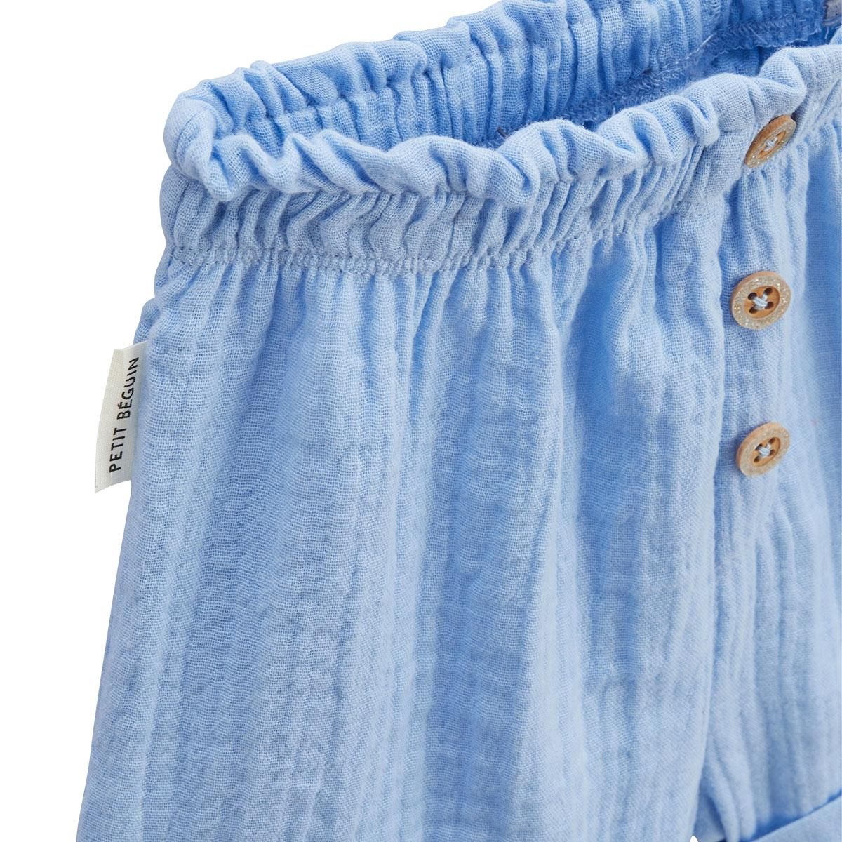 Petit Béguin Short enfant en gaze de coton Moorea