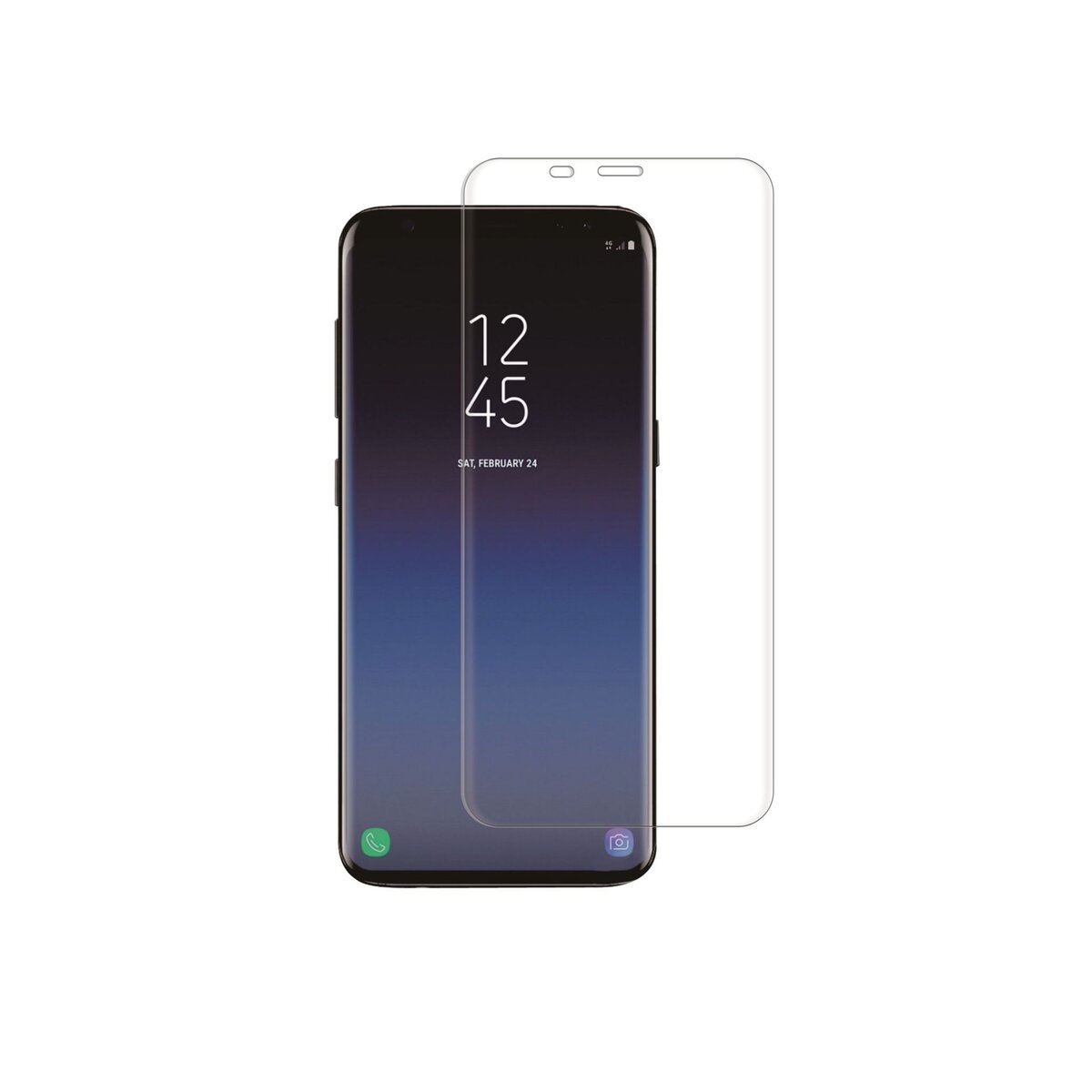 QiLive Protection d'écran en verre trempé incurvé pour Galaxy S9