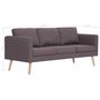 Voir la diapositive 6 : VIDAXL Canape a 3 places tissu taupe