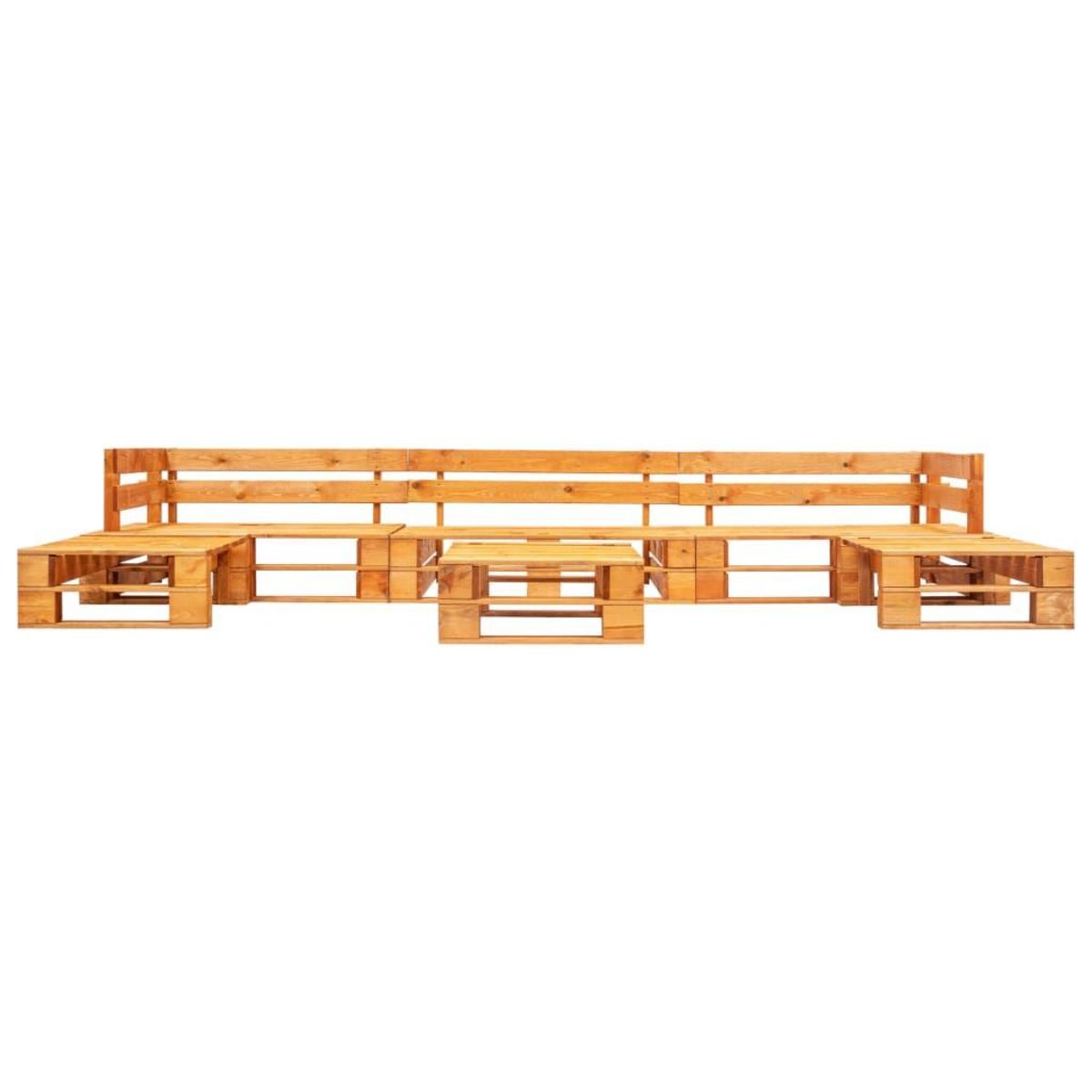 VIDAXL Canapes de jardin palette 6 pcs Bois Marron miel