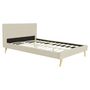 Voir la diapositive 1 : Lit scandinave tissu avec tête de lit et sommier 160x200 cm PORTIMAO