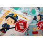 Voir la diapositive 4 : COTE DECO Parure de lit enfant Pompier - 100% coton adouci 57 fils - 140 x 200 cm