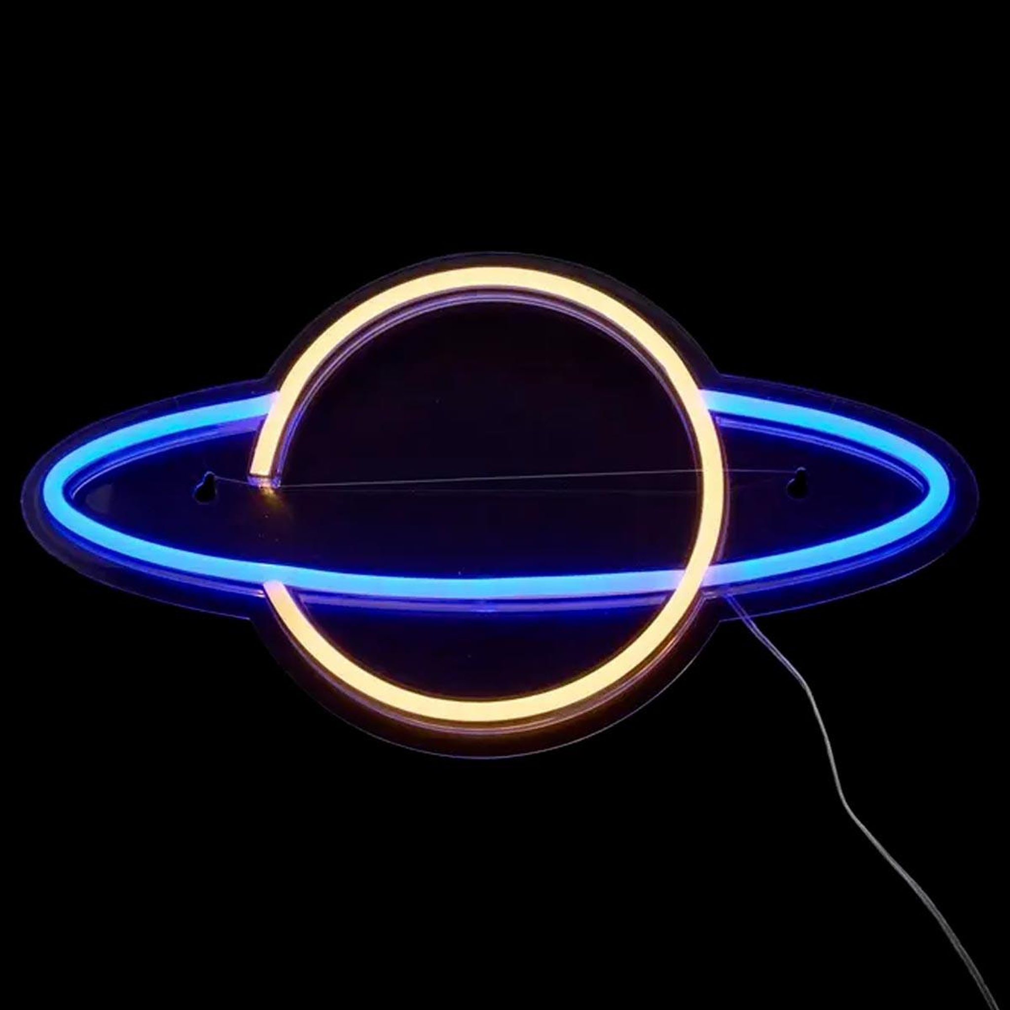 Voir la diapositive 3 : ATMOSPHERA Néon led mural  planet  36cm bleu