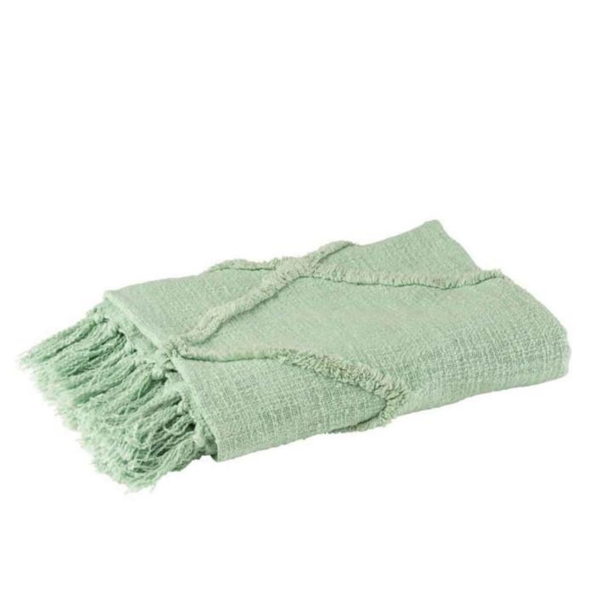 Paris Prix Plaid Déco  Losange  130x170cm Vert Clair