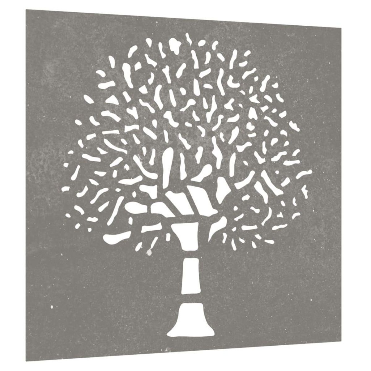 VIDAXL Decoration murale jardin 55x55 cm acier corten design d'arbre