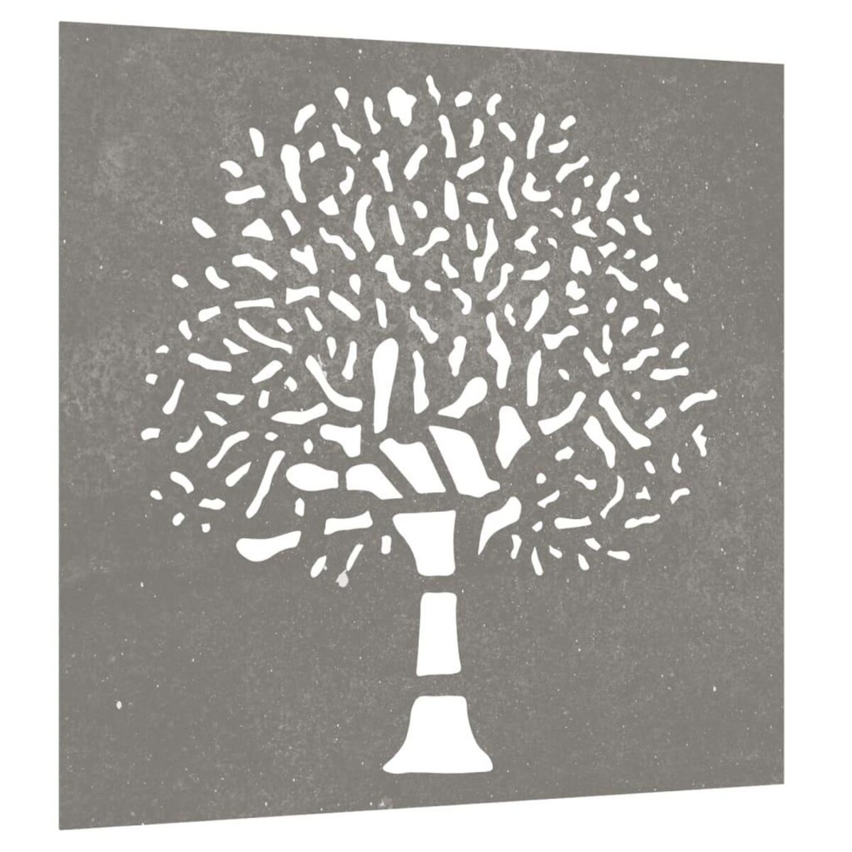 VIDAXL Decoration murale jardin 55x55 cm acier corten design d'arbre
