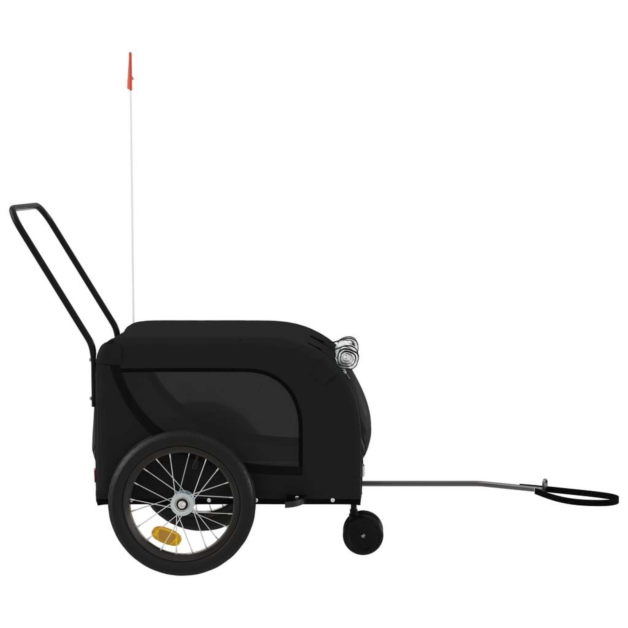 Voir la diapositive 5 : VIDAXL Remorque de velo pour animaux de compagnie noir