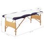 Voir la diapositive 6 : VIDAXL Table de massage pliable 2 zones Bois Blanc et violet