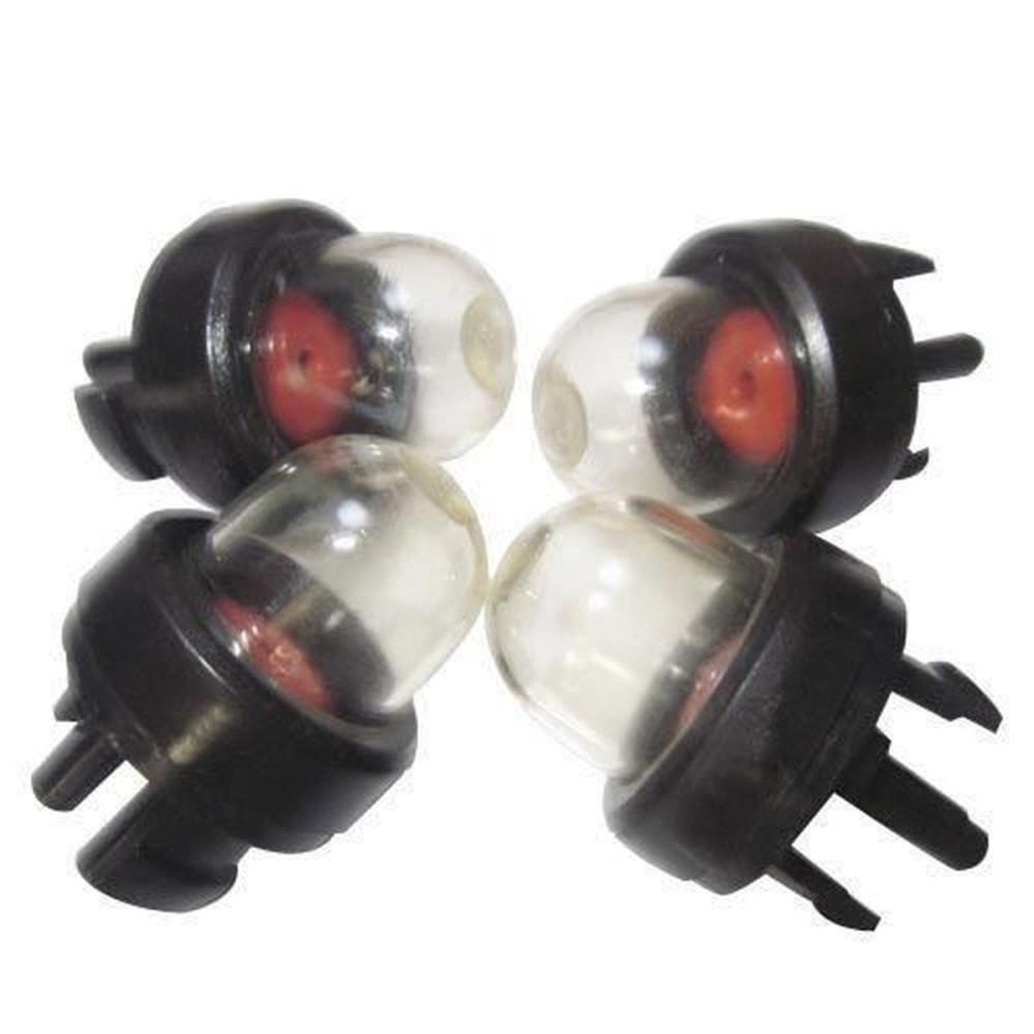 Lot de 4 poires d'amorçage carburateur manuelles noires pour tronçonneuses et débroussailleuses