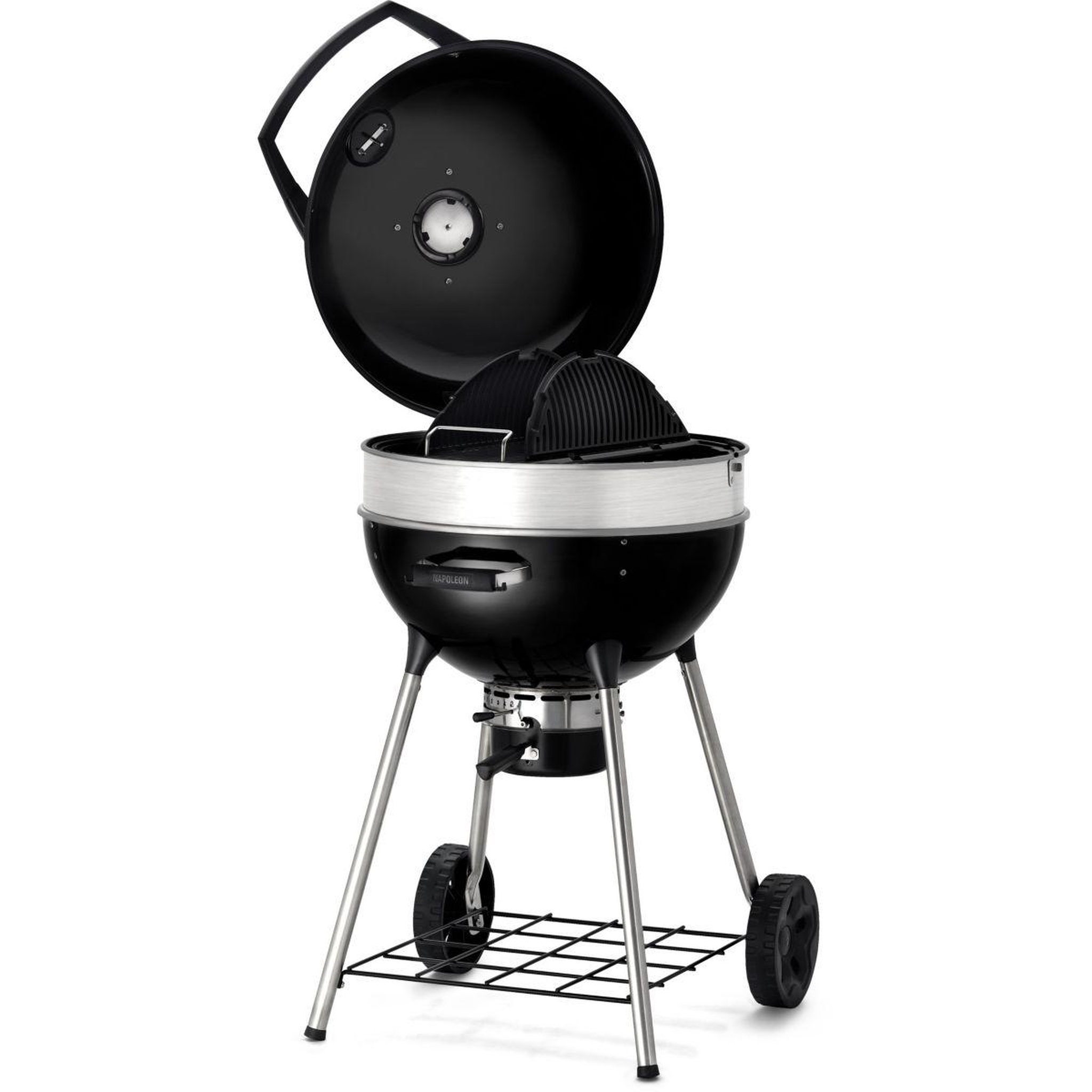 Voir la diapositive 2 : NAPOLEON Barbecue charbon kettle pro noir sur pieds 57cm