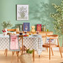 Voir la diapositive 4 : ATMOSPHERA Nappe Antitache Imprimé  Della Pasta  150x300cm Vert Céladon