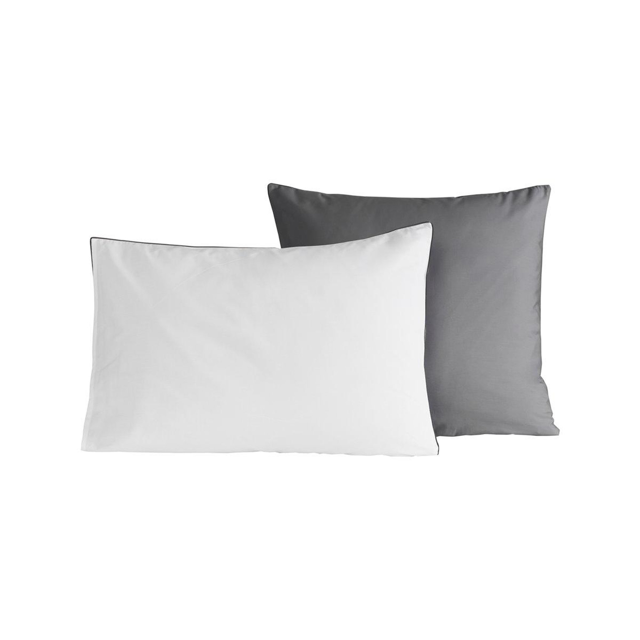 Voir la diapositive 2 : Sensei Maison Lot de 2 taies d'oreiller bicolores en percale coton DOZMARY