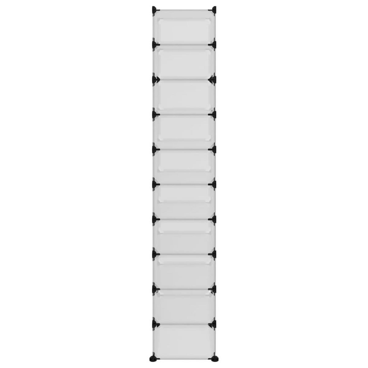 VIDAXL Etagere a chaussures Transparent 44x32x174 cm PP