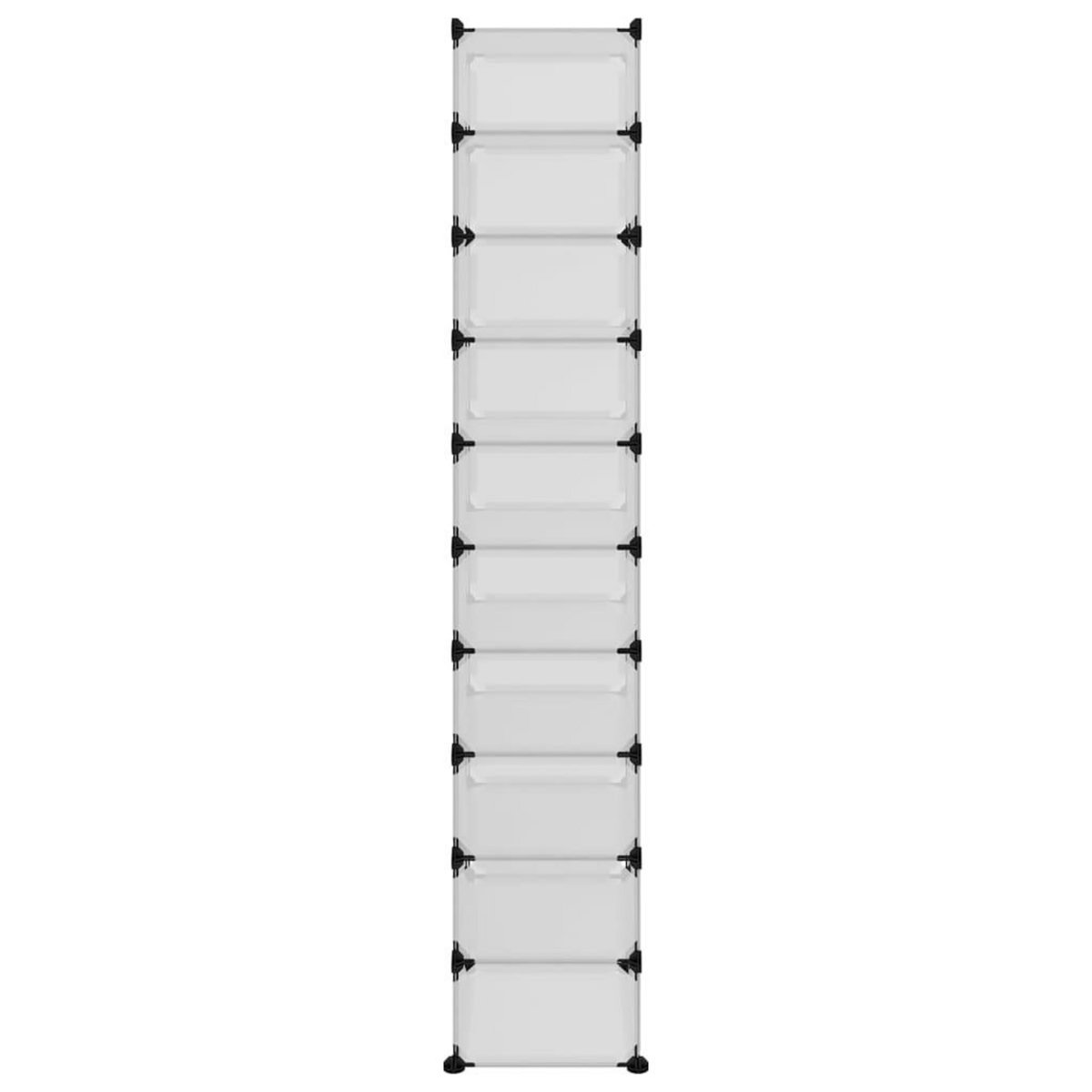 VIDAXL Etagere a chaussures Transparent 44x32x174 cm PP